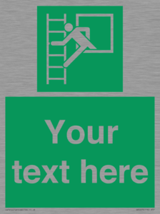 Custom Emergency Escape Ladder Sign